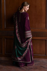 Zaib Embroidered Dhanak 3pc with Embroidered Shawal- GA2131