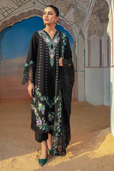 Crimson Luxury 3PC Embroidered Lawn with Embroidered slub net Dupatta- GA1800