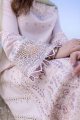 Qalamkar Luxury Embroidered Lawn 3pc with Embroidered Slub Net Dupatta - GA1837