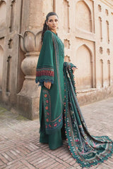 Maria B 3PC Embroidered Karandi Suit with Printed whool shawal-GA2100