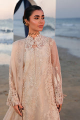Qalamkar Chickenkari Embroidered Lawn 3pc with Embroidered Slubnet Dupatta- GA2274