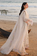 Qalamkar Chickenkari Embroidered Lawn 3pc with Embroidered Slubnet Dupatta- GA2275