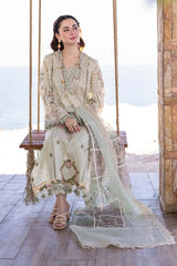 Qalamkar Luxury Embroidered Lawn 3pc with Embroidered Cotton Silk Dupatta - GA1840