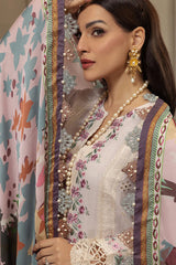 Anaya 3Pc Festive Luxury Embroidered Lawn with Cotton Silk Dupatta - GA1851