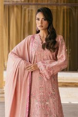 Elaf 3PC Embroidered Lawn with Embroidered Slub Net Dupatta - GA2220