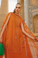 Maria B Embroidered Lawn 3pc with Organza dupatta-GA1711
