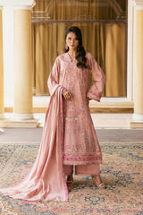 Elaf 3PC Embroidered Lawn with Embroidered Slub Net Dupatta - GA2220