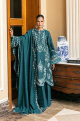 Elaf 3PC Embroidered Lawn with Embroidered Slub Net Dupatta - GA2225