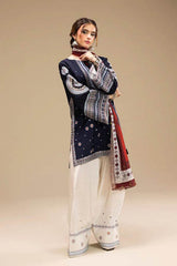 Jazmin Embroidered Dhanak 3pc with Printed Shawl- GA2122