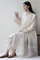 Gul-e-Lala 3PC Embroidered Dhanak with Embroidered Slub Net Dupatta - GA1761