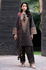 Winter Embroidered Khaader 3pc with Whool Shawal- GA1970