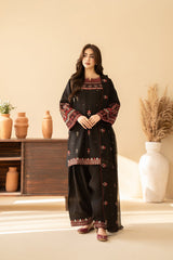 Batik 3PC Embroidered Lawn Suit with Embroidered Crinkle Dupatta -Ga2291