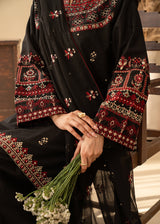 Batik 3PC Embroidered Lawn Suit with Embroidered Crinkle Dupatta -Ga2291