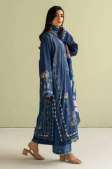 ZS Embroidered Lawn 3pc with Printed Chiffon Dupatta- GA2166