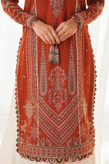 Hussain Rehar 3PC Embroidered Lawn Suit with Embroidered Orgazna Dupatta -GA2030