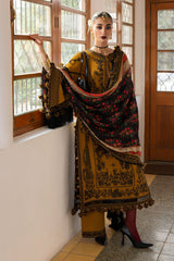 Hussain Rehar 3PC Embroidered Lawn Suit with Printed Chiffon Dupatta -GA2009