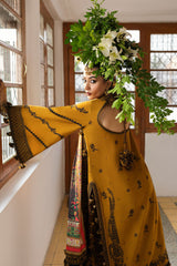 Hussain Rehar 3PC Embroidered Lawn Suit with Printed Chiffon Dupatta -GA2009