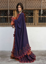 Hussain Rehar Embroidered Lawn 3pc with Embroidered Crinkle Dupatta- GA2301