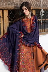 Hussain Rehar Embroidered Lawn 3pc with Embroidered Crinkle Dupatta- GA2301