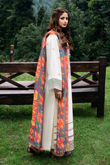 Sapphire White Embroidered Lawn 3pc with Bamber Chiffon Dupatta- GA2011