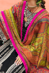 Hussain Rehar 3PC Embroidered Lawn Suit with Printed Silk Dupatta -GA2008