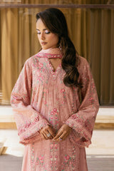 Elaf 3PC Embroidered Lawn with Embroidered Slub Net Dupatta - GA2220