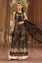 Maria B Embroidered Lawn 3pc with Embroidered Organza dupatta-GA1729