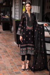 Bareeze Embroidered Lawn 3pc with Bamber Chiffon dupatta-GA1702