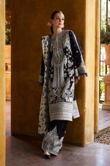 Hussain Rehar 3PC Embroidered Lawn Suit with Printed Cotton Slub Net Dupatta -GA2003