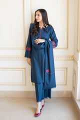 Aisling Winter 3PC Embroidered Dhanak Suit with Heavy Embroidered Shawal -GA2103