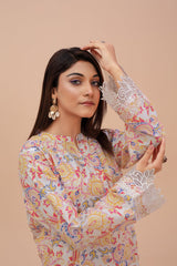 Zooj Printed UnStitched Lawn (Shirt/Kurti) - ZJ042