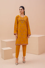 Zooj Original Mustard Embroidered Lawn 2pc - ZJ058