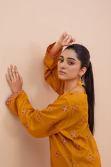 Zooj Original Mustard Embroidered Lawn 2pc - ZJ058