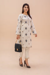 Zooj Original Off White Embroidered Lawn 2pc - ZJ057