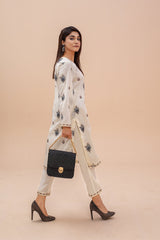 Zooj Original Off White Embroidered Lawn 2pc - ZJ057