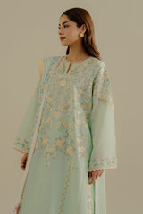 Zarashah Jahan Embroidered Lawn 3pc with Chiffon Printed Dupatta-GA2253