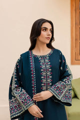 Batik Embroidered Lawn 3pc with Embroidered Chiffon Dupatta- GA2029