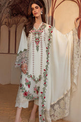 Crimson Luxury 3PC Embroidered Lawn with Embroidered slub net Dupatta- GA1799