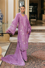 Elaf 3PC Embroidered Lawn with Embroidered Slub Net Dupatta - GA2236