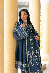 Elaf 3PC Embroidered Lawn with Embroidered Slub Net Dupatta - GA2221