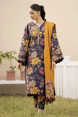 Baroque 3Pc Printed Lawn with Printed Silk Dupatta - GA1869