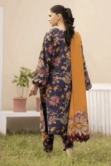 Baroque 3Pc Printed Lawn with Printed Silk Dupatta - GA1869