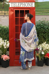 ELAF Embroidered Lawn 3pc with Printed Chiffon Dupatta- GA2165