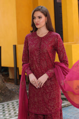 Bareeze Embroidered Lawn 3pc with Embroidered Crinkle Chiffon Dupatta- GA2035