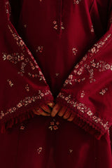 ZS Embroidered Lawn 3pc with Printed Chiffon Dupatta- GA2161