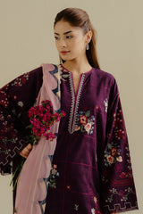 Zarashah Jahan Embroidered Lawn 3pc with Chiffon Printed Dupatta-GA2252