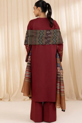 Sapphire 3PC Embroidered karandi Suit with Printed Shawal -GA2080