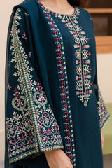 Batik Embroidered Lawn 3pc with Embroidered Chiffon Dupatta- GA2029