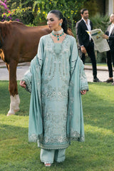 Elaf 3PC Embroidered Lawn with Embroidered Slub Net Dupatta - GA2222