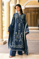 Elaf 3PC Embroidered Lawn with Embroidered Slub Net Dupatta - GA2221